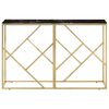 vidaXL Console Table Gold Stainless Steel and Tempered Glass