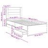 vidaXL Bed Frame with Drawer White 75 x 190 cm Engineer Wood
