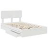 vidaXL Storage Bed with Headboard White 120 x 190 cm Engineered Wood
