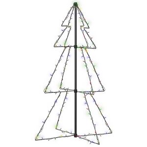 vidaXL Christmas Cone Tree | Colourful | Metal | Medium | Christmas Cone Tree