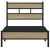 vidaXL Bed Frame without Mattress Sonoma Oak 75x190 cm Small Single Engineered Wood