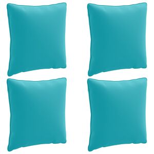vidaXL 4-Piece Back Cushions PUTTEN 4 pcs 100% Polyester Turquoise