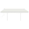 vidaXL Manual Retractable Awning with Posts 4x3.5 m Cream