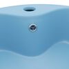 vidaXL Luxury Wash Basin with Overflow Matt Light Blue 36x13 cm Ceramic