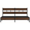 vidaXL Metal Bed Frame without Mattress Brown Oak 200x200 cm