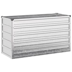 vidaXL Raised Garden Bed Silver 100 x 40 x 55 cm galvanized