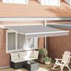 vidaXL Retractable Awning Manual Light grey 350 x 250 cm Fabric