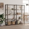 vidaXL 5-Tier Storage Rack Grey 170x38x170 cm Solid Wood Pine