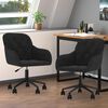 vidaXL Dining Chair with Wheel 2 pcs Black 55 x 59.5 x 77 cm Velvet