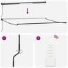 vidaXL Retractable Awning Anthracite and White 4x3 m Fabric&Aluminium