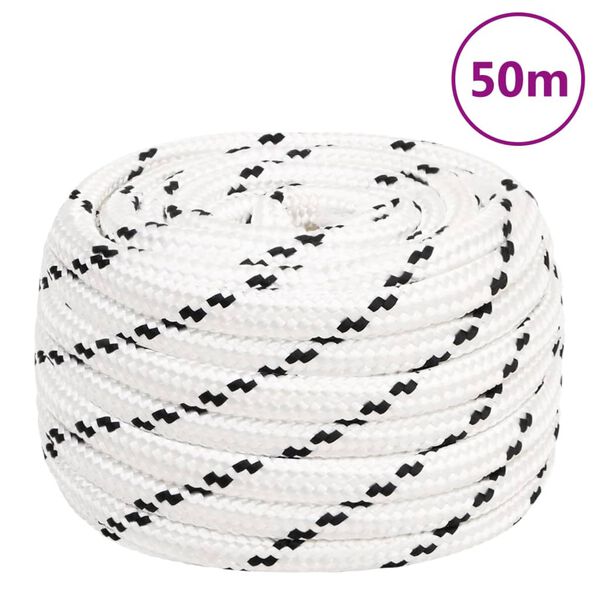 vidaXL Work Rope White 18 mm 50 m Polyester