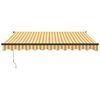 vidaXL Retractable Awning Yellow and White 3x2.5 m Fabric and Aluminium