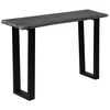 vidaXL Console Table Solid Mindi Wood 110x35x75 cm Grey