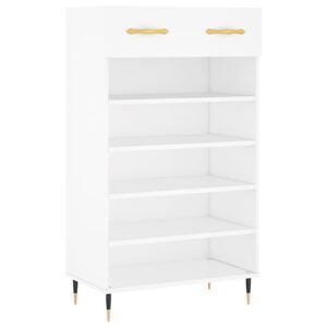 vidaXL Shoe Cabinet White 60x35x105 cm Engineered Wood