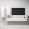 vidaXL 4 Piece TV Cabinet Set White Engineered Wood