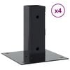 vidaXL Post Bases Square 4 pcs Anthracite 51x51 mm Powder-coated Steel