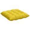 vidaXL Seat Cushions 2 pcs Light Yellow 40 x 40 x 6 cm Fabric