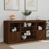 vidaXL Sideboard with LED Lights Brown Oak 142.5x37x67 cm