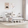 vidaXL Bookcase Bed without Mattress White 150x200 cm King Size Solid Wood Pine
