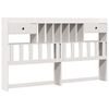 vidaXL Bookcase Bed without Mattress White 180x200 cm Super King Solid Wood Pine
