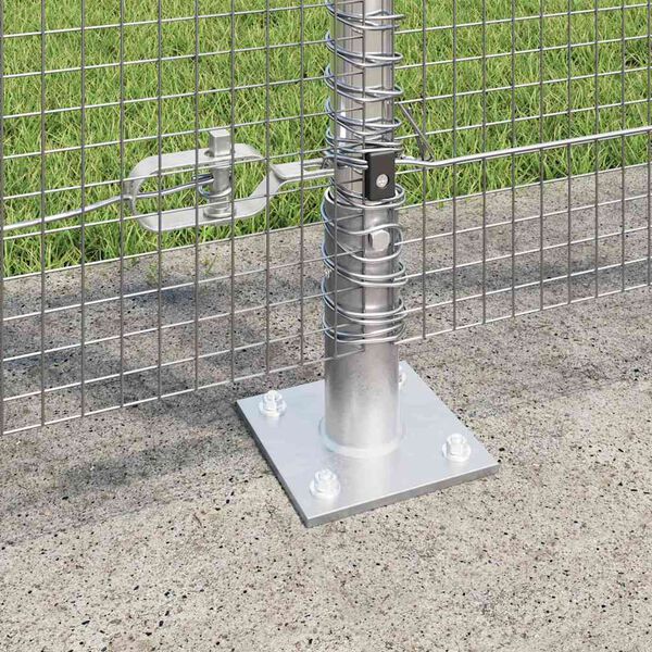 vidaXL Fence Post Silver 10 x 1.2 m (16 x 16 mm mesh) Steel