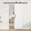 vidaXL Sliding Door White and Black 61 x 198.5 cm Solid Pine Wood