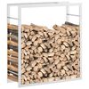 vidaXL Firewood Rack 80x28x86 cm Stainless Steel