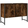 vidaXL Bathroom Sink Cabinet Smoked Oak 80x33x60 cm Engineered Wood