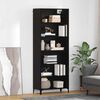 vidaXL Highboard Black Oak 69.5 x 34 x 180 cm Engineered Wood