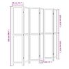 vidaXL Room Divider 6 Panels White Solid Wood Paulownia