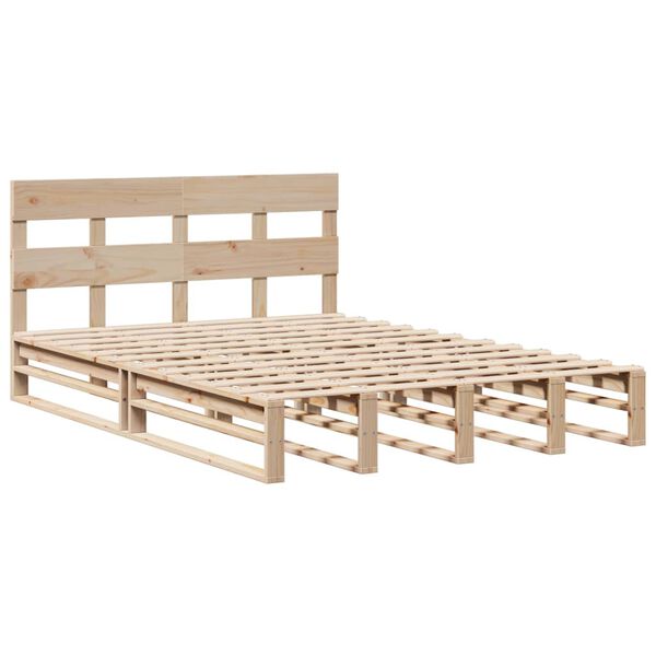 vidaXL Bed Frame without Mattress 135x190 cm Double Solid Wood Pine