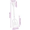 vidaXL Shovel Silver 29 x 122 cm Aluminum