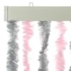 vidaXL Fly Curtain Silver Grey and Pink 56x185 cm Chenille