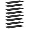 vidaXL Bookshelf Boards 8 pcs High Gloss Black 80x30x1.5 cm