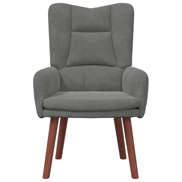 vidaXL Armchair Dark Grey 63 x 67 x 94 cm Velvet