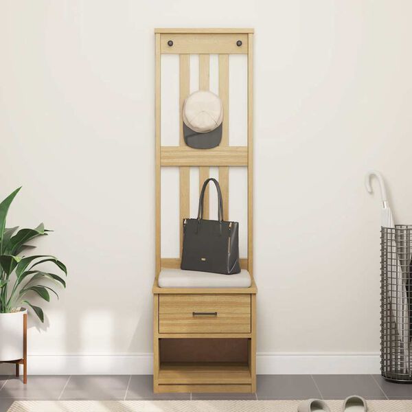 vidaXL Hall Tree SANDNES 45x40x159.5 cm Solid Wood Pine