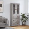 vidaXL Highboard Grey Sonoma 69.5x34x180 cm Engineered Wood