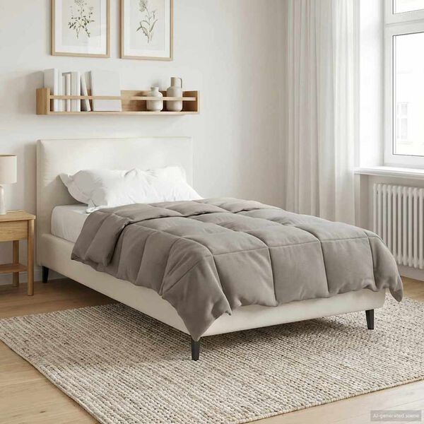 vidaXL Full Year Duvet Quilted Green 135 x 200 cm Microfiber