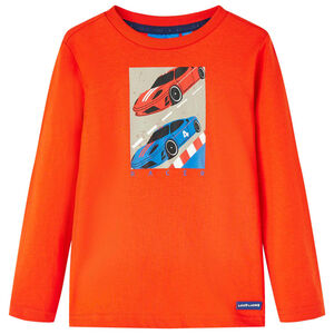 vidaXL Kids' T-shirt with Long Sleeves Bright Orange 104