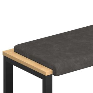 vidaXL Bench Cushion Faux Leather Black Depth 35 cm