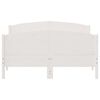 vidaXL Bed Frame without Mattress White 150x200 cm King Size Solid Wood Pine