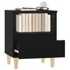 vidaXL Bedside Cabinet Black 40x35x50 cm
