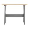 vidaXL Dining Table with Bench REINE Honey Brown&Grey Solid Wood Pine