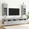 vidaXL TV Cabinets with LED Lights 2 pcs Concrete Grey 30.5x30x90 cm
