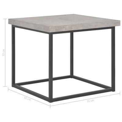 vidaXL Coffee Table 55x55x53 cm Concrete Look