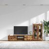 vidaXL TV Cabinet Set with Drawer FLORIN Smoked Oak Engineered Wood