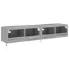 vidaXL TV Wall Cabinets with LED Lights 2 pcs Grey Sonoma 80x35x31 cm
