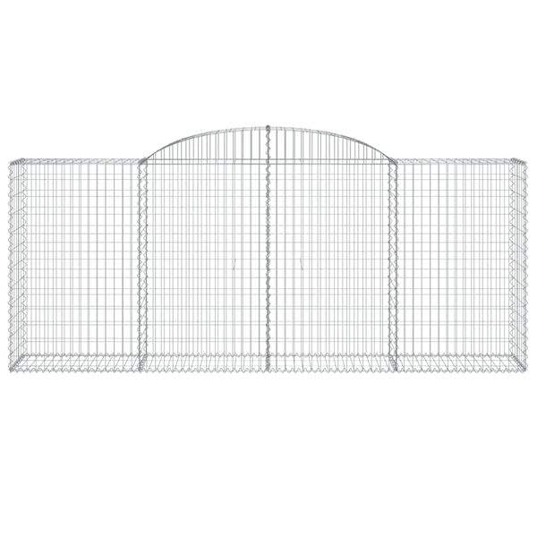 vidaXL Arched Gabion Basket 300x50x120/140 cm Galvanised Iron
