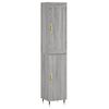 vidaXL Highboard Grey Sonoma 34.5x34x180 cm Engineered Wood