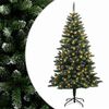 vidaXL Artificial Hinged Christmas Tree 150 cm 150 LEDs Warm White